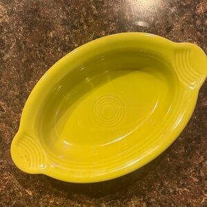 Lime green Fiestaware Ceramic Baking Dish